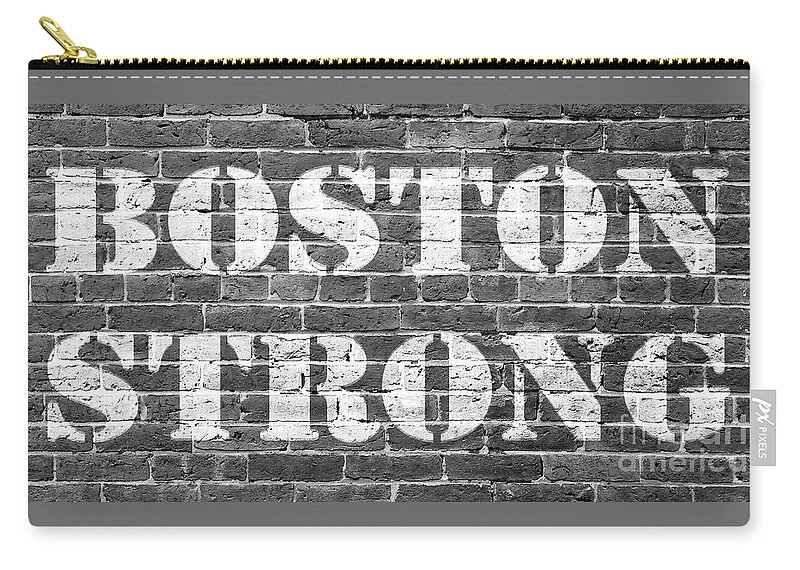 April Zip Pouch featuring the photograph Boston Strong by Edward Fielding