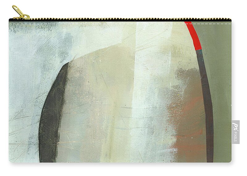 Abstract Art Zip Pouch featuring the painting Boundary Adjustment #1 by Jane Davies