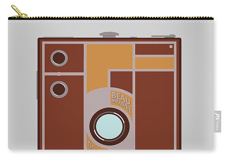 Photography Zip Pouch featuring the digital art Box Brownie by Mal Bray