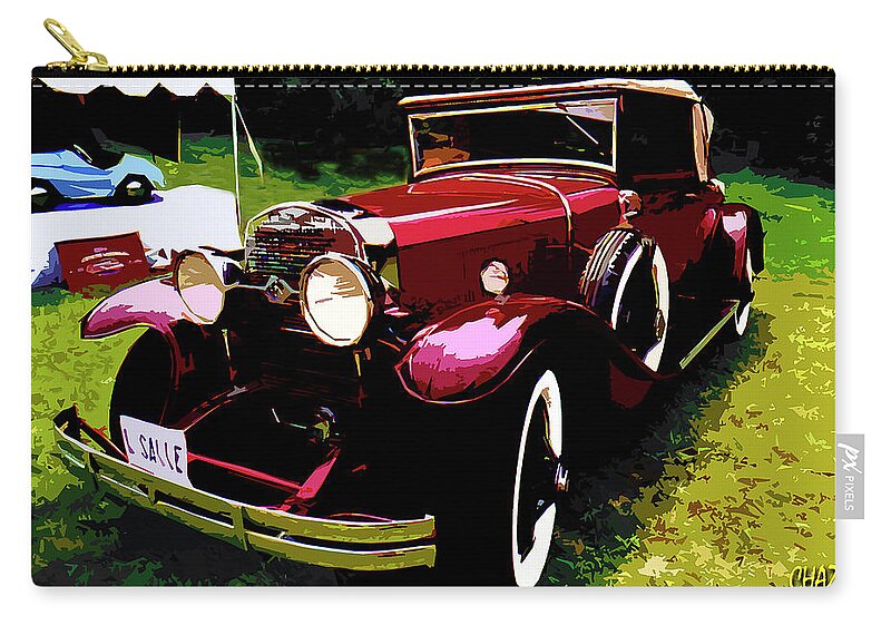 Classic Cars Zip Pouch featuring the painting Boys and their Toys by CHAZ Daugherty