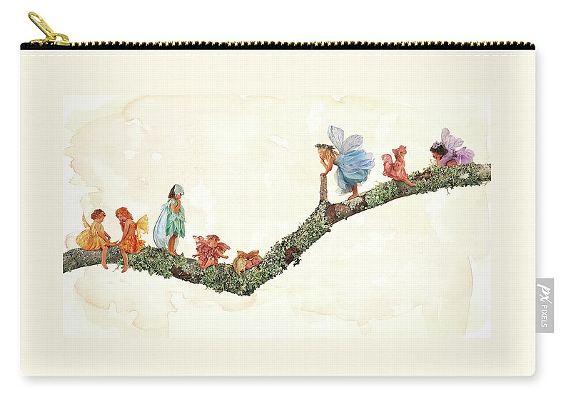 Fairies Carry-all Pouch featuring the photograph Branch Fairies by Anne Geddes