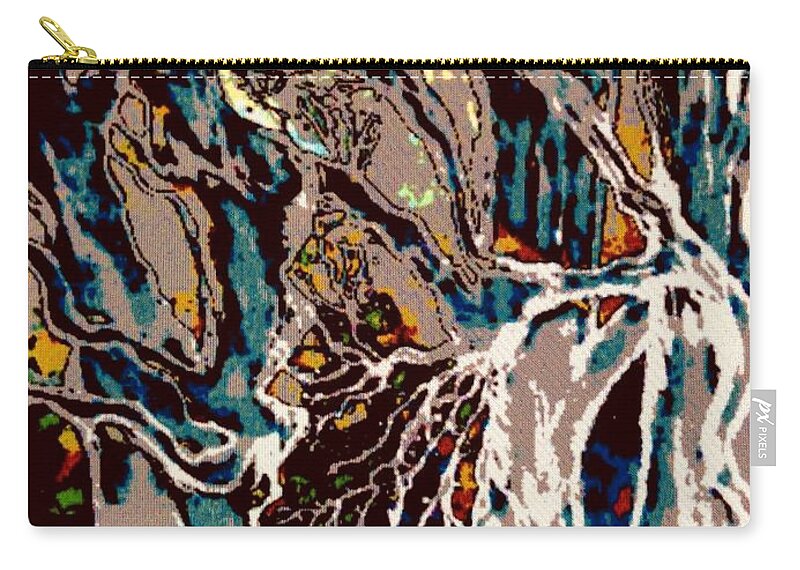 Trees Zip Pouch featuring the digital art Branches In-Love by Haydee Lesane