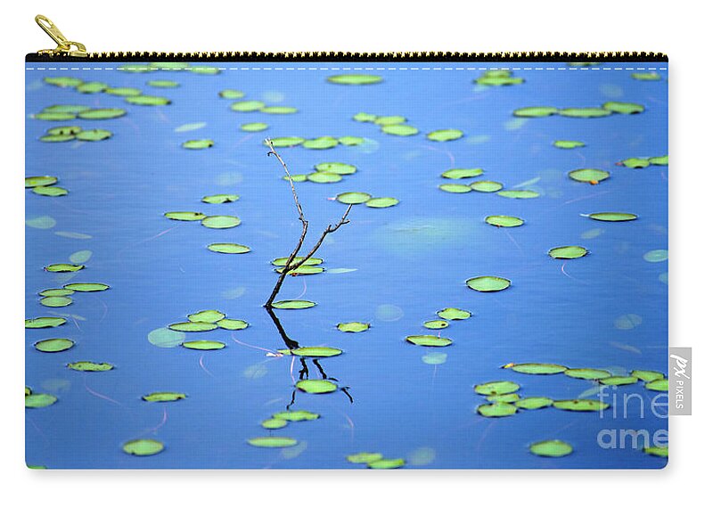 Lilly Pads Zip Pouch featuring the photograph Breaking Though by Alana Ranney