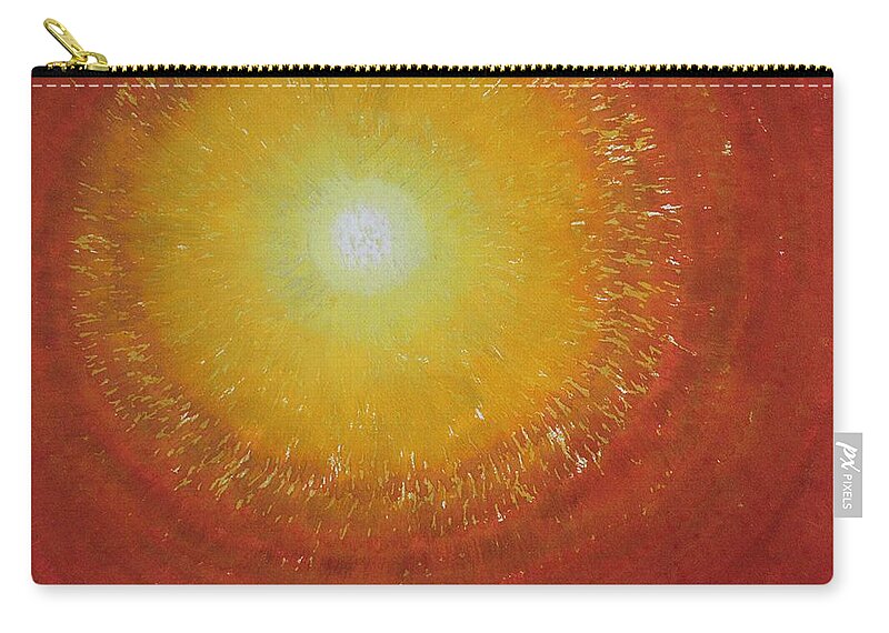 Sun Zip Pouch featuring the painting Breakthrough original painting by Sol Luckman