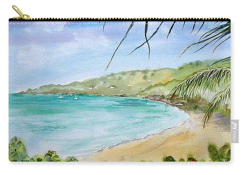 Bvi Carry-all Pouch featuring the painting Brewers bay by Diane Kirk