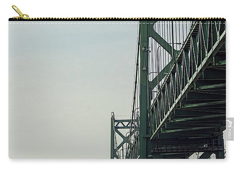 Bridge Zip Pouch featuring the photograph Bridge across the Mississippi by Cathy Anderson