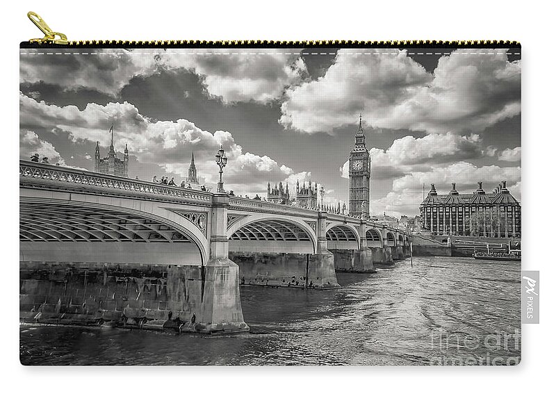Ben Zip Pouch featuring the photograph Bridge over River Thames by Mariusz Talarek