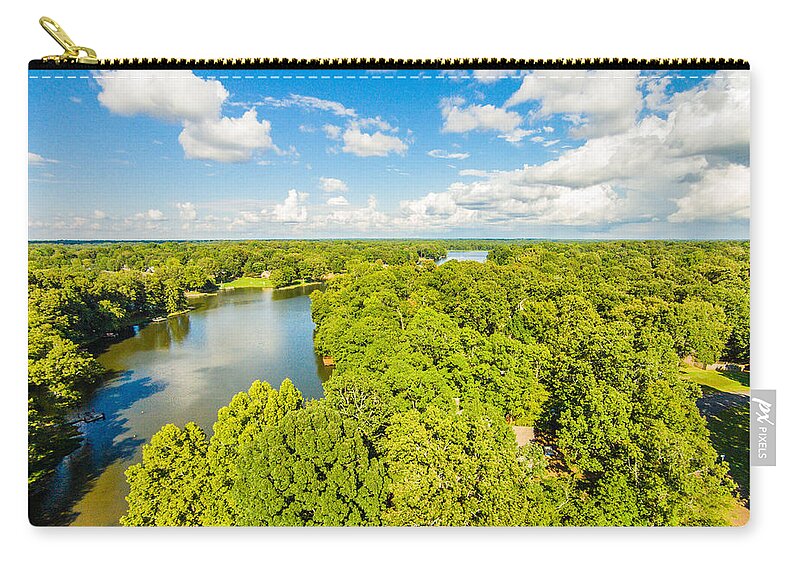Aerial Zip Pouch featuring the photograph Bridgetown - Aerial 2 by Barry Jones