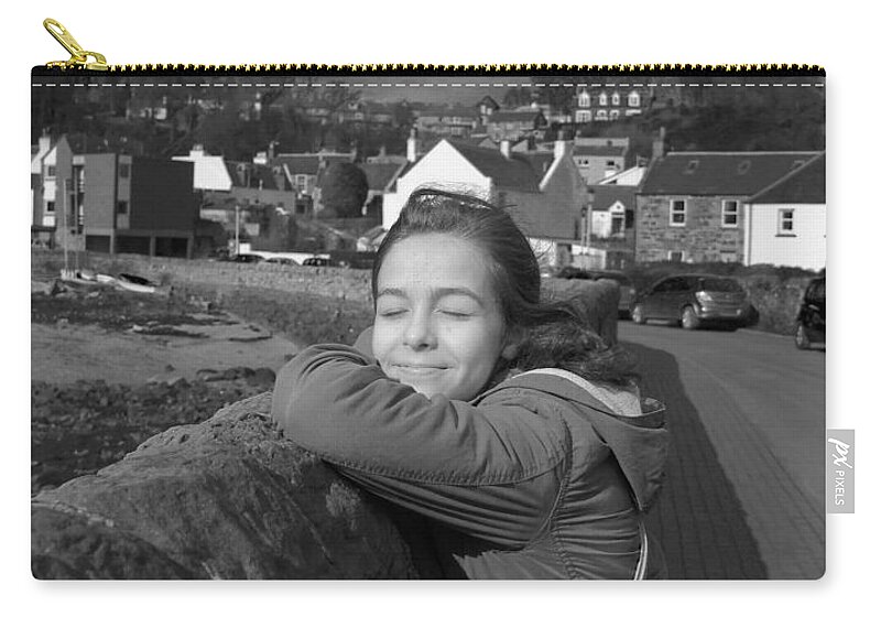 Girl Portrait Zip Pouch featuring the photograph Bright as Sun by Elena Perelman