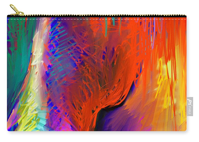 Mustang Horse Zip Pouch featuring the painting Bright Mustang horse by Svetlana Novikova