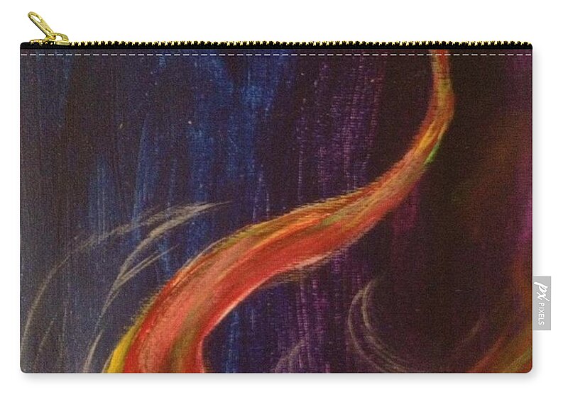Bright Swan Zip Pouch featuring the painting Bright Swan by Sarahleah Hankes