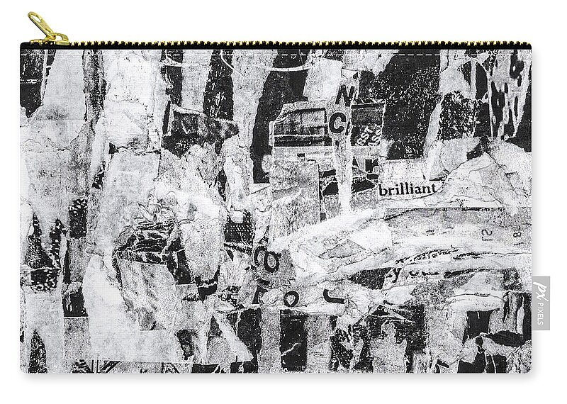Collage Zip Pouch featuring the mixed media Brilliant by Roseanne Jones