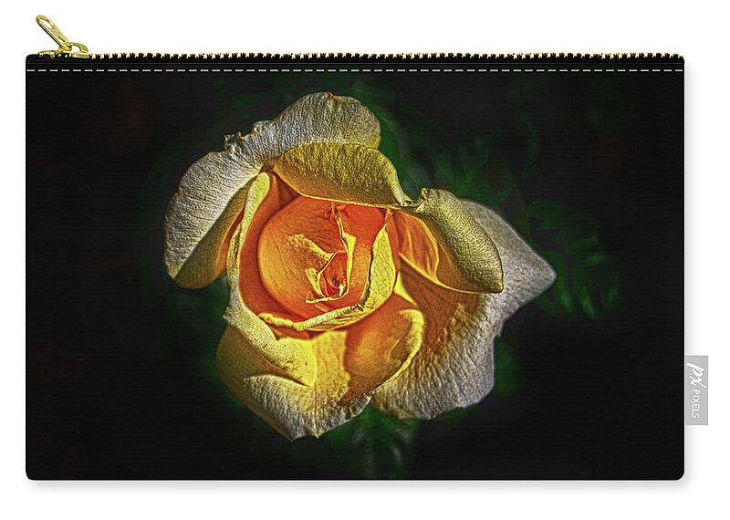 Rose Zip Pouch featuring the photograph Brilliant Yellow by Judy Hall-Folde