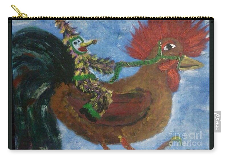Bringing In The Big One Zip Pouch featuring the painting Bringing In The Big One by Seaux-N-Seau Soileau