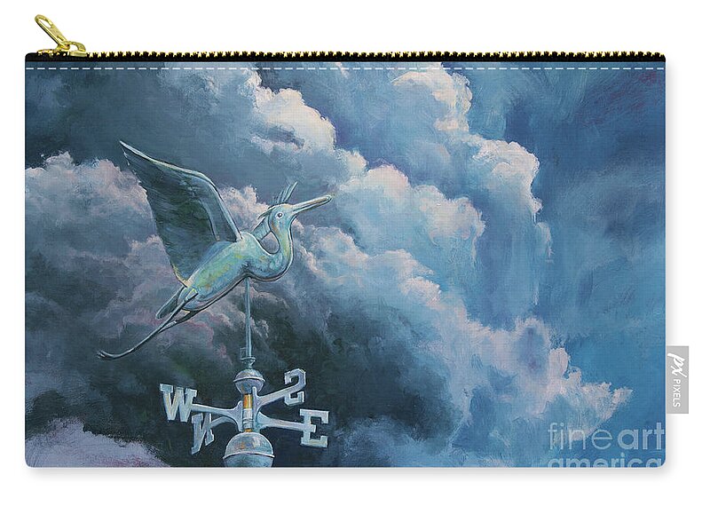 Old Things Zip Pouch featuring the painting Bringing The Storm by Robert Corsetti