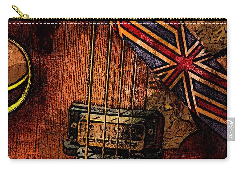 Guitar Zip Pouch featuring the photograph British invasion by John Stuart Webbstock