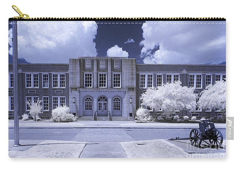 Bchs Zip Pouch featuring the photograph Brookland-Cayce HS-ir by Charles Hite