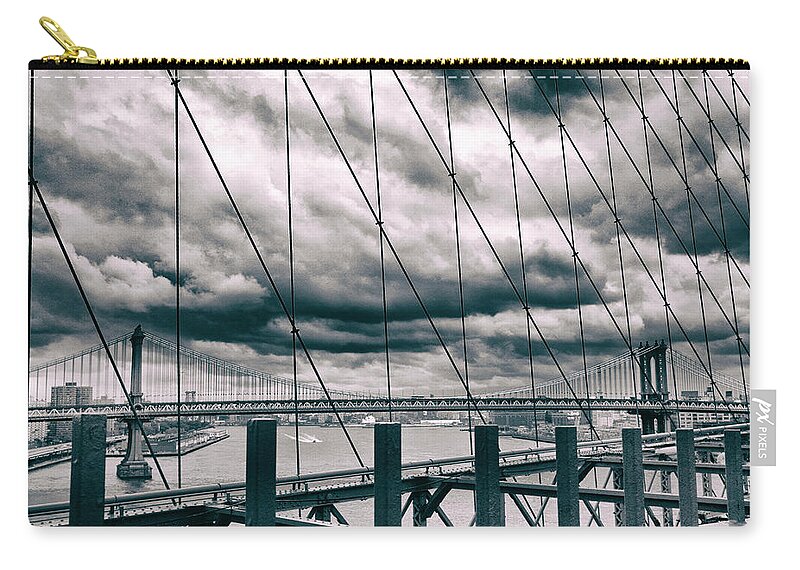 New York Zip Pouch featuring the photograph Brooklyn Bridge Views by Jessica Jenney