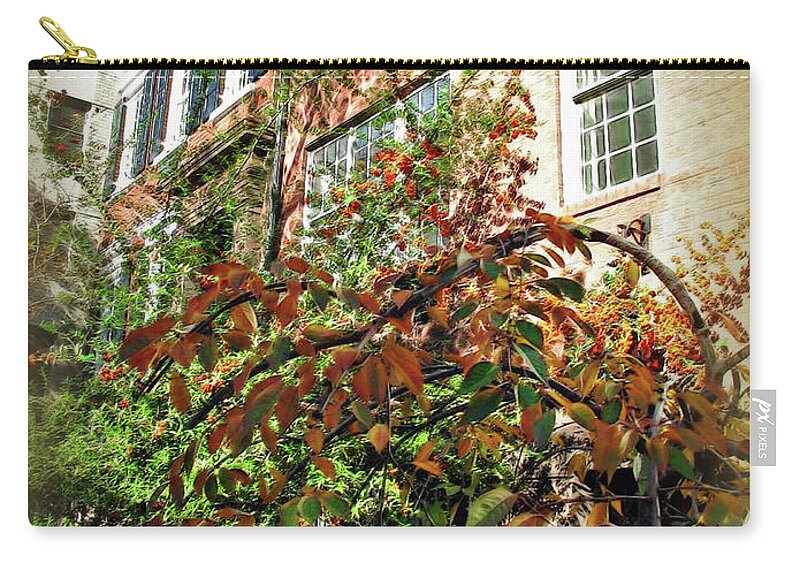 Leaves Zip Pouch featuring the photograph Brooklyn in November by Joan Minchak