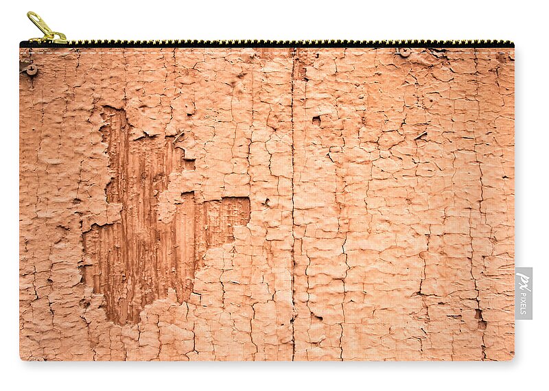 Abstract Zip Pouch featuring the photograph Brown Paint Texture by John Williams