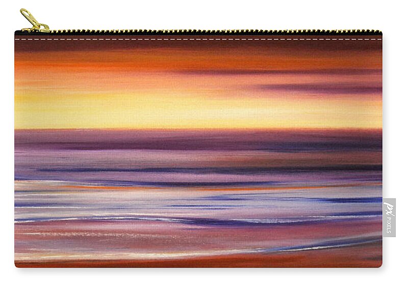 Sunset Paintings Zip Pouch featuring the painting Brushed 2 by Gina De Gorna