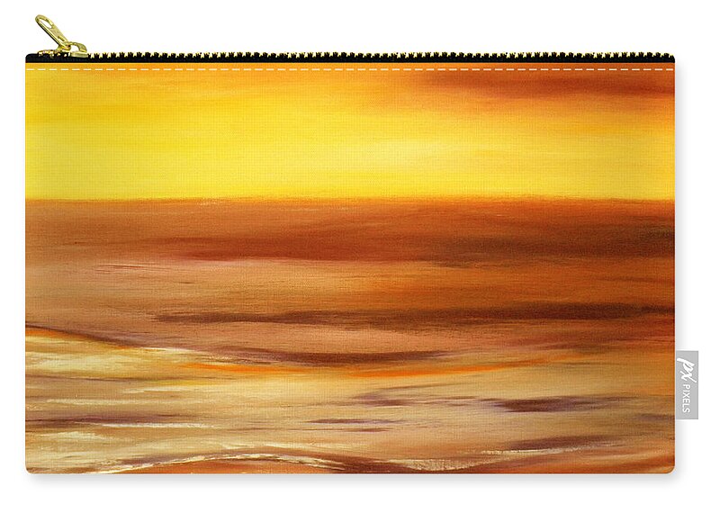 Abstract Zip Pouch featuring the painting Brushed 8 by Gina De Gorna