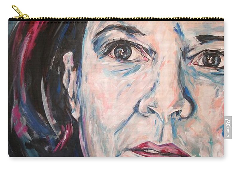 Self Zip Pouch featuring the painting Brutal Honesty by Christel Roelandt