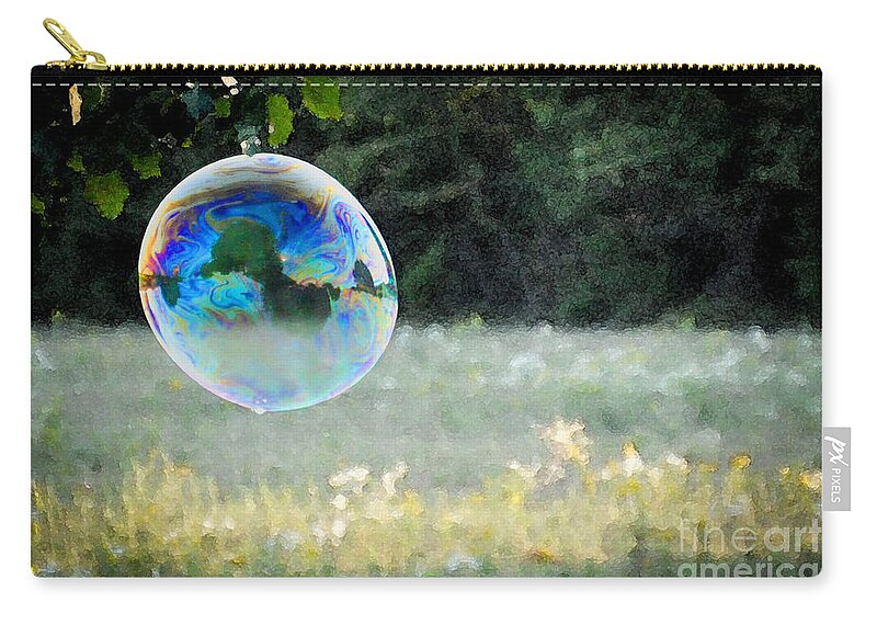 Bubble Zip Pouch featuring the photograph Bubble by Cheryl McClure