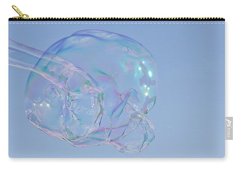 Bubbles Zip Pouch featuring the photograph Bubble Fun 1 by DiDesigns Graphics