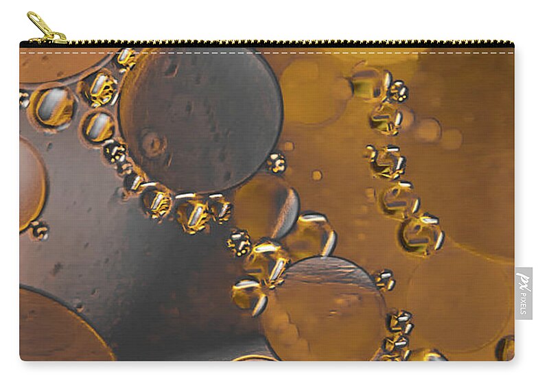 Oil Zip Pouch featuring the photograph Bubble Motion Abstract by Bruce Pritchett
