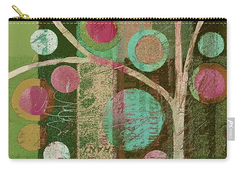 Bubble Tree Zip Pouch featuring the painting Bubble Tree - 85lc16-j678888 by Variance Collections