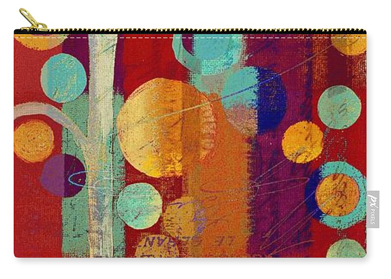 Ubble Tree Zip Pouch featuring the painting Bubble Tree - 85rc13-j678888 by Variance Collections