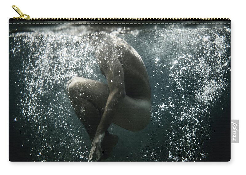 Swim Zip Pouch featuring the photograph Bubbles by Gemma Silvestre