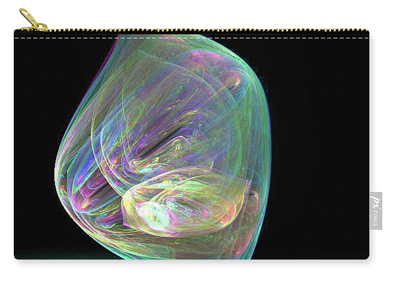 Space Zip Pouch featuring the digital art Bubbles by Kelly Dallas