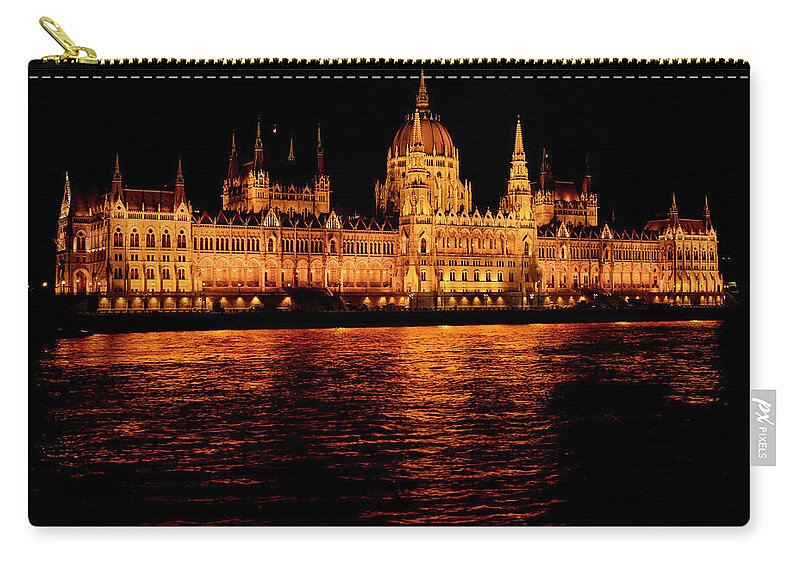 2018 Zip Pouch featuring the photograph Budapest Parliament Building by Rob Amend