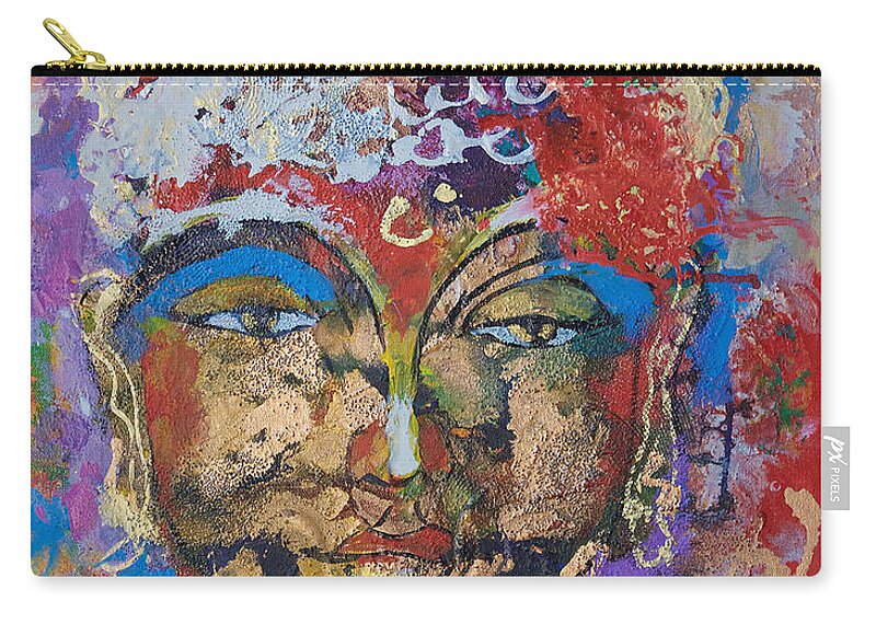  Carry-all Pouch featuring the painting Buddha by Jyotika Shroff