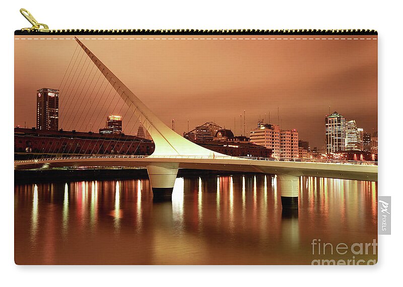 Buenos Aires Zip Pouch featuring the photograph Buenos Aires on fire by Bernardo Galmarini