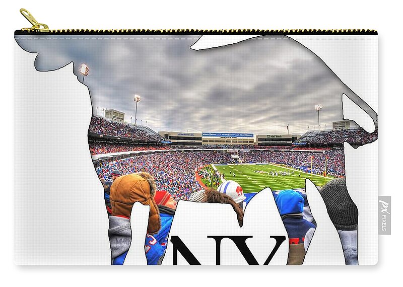 Michael Frank Jr; Nikon; Hdr; Iphone Case; Iphone; Galaxy; Galaxy Case; Phone Case; Buffalo; Buffalo Ny; Buffalo Zip Pouch featuring the photograph Buffalo NY Bills Game by Michael Frank Jr