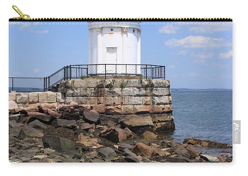 Seascape Zip Pouch featuring the photograph Bug Lighthouse by Doug Mills