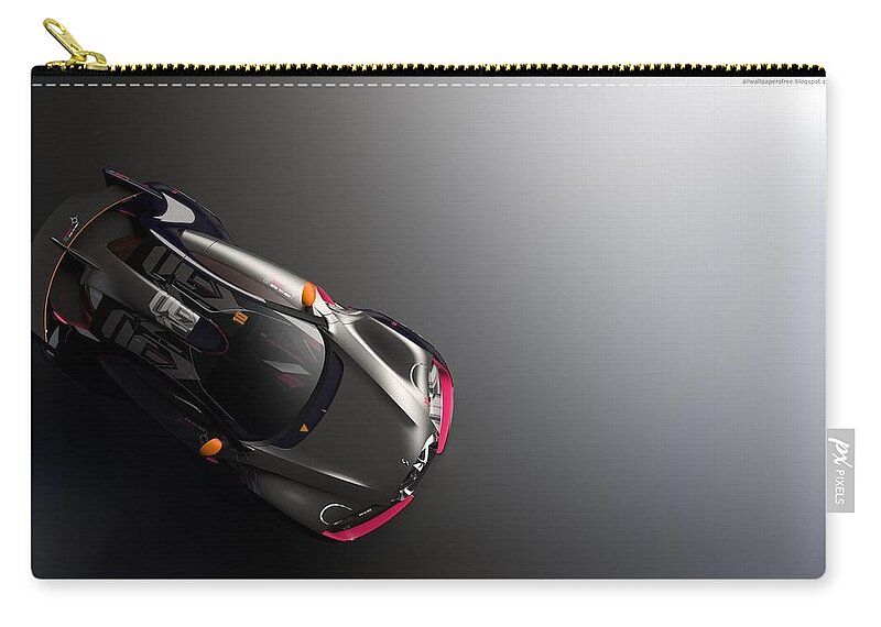 Bugatti Veyron Zip Pouch featuring the photograph Bugatti Veyron by Jackie Russo