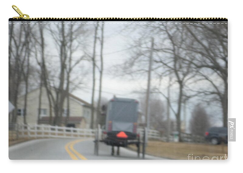 Amish Zip Pouch featuring the photograph Buggy Ride Two by Christine Clark