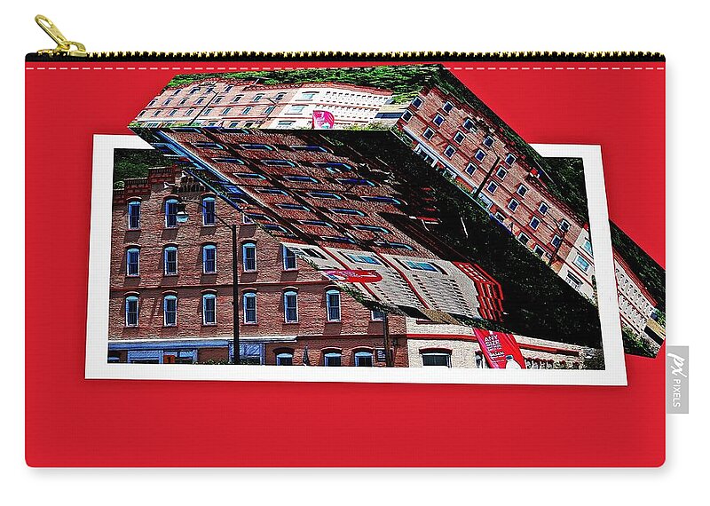 Buildings Zip Pouch featuring the digital art Building as art 5 by Karl Rose