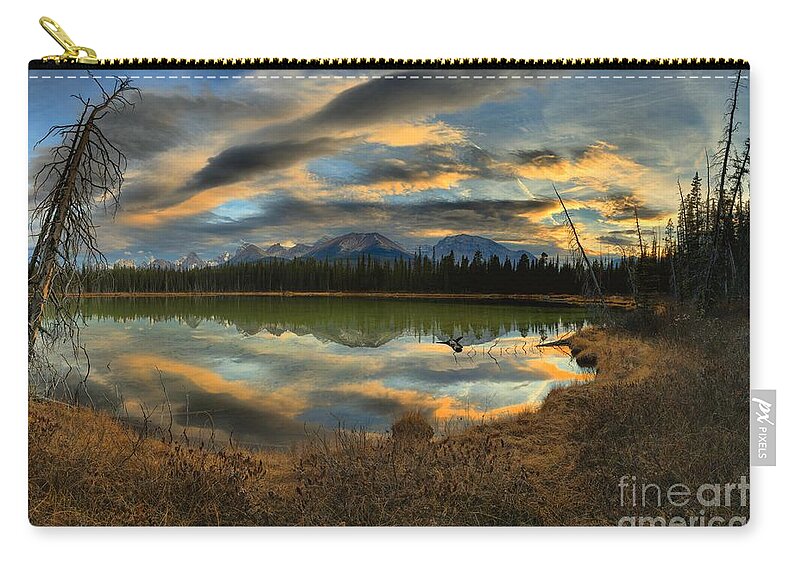 Buller Pond Zip Pouch featuring the photograph Buller Pond Reflections by Adam Jewell