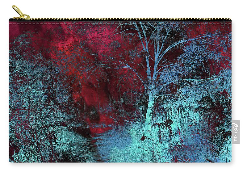 Jenny Rainbow Fine Art Photography Zip Pouch featuring the photograph Burgundy Red MoonLight by Jenny Rainbow