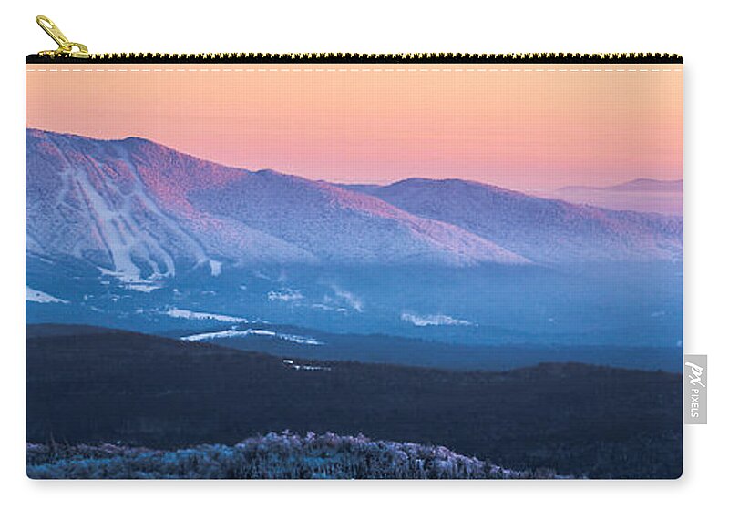 Burke Mountain Zip Pouch featuring the photograph Burke to Moosilauke by Tim Kirchoff