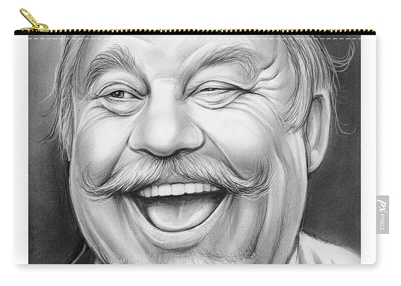 Burl Ives Carry-all Pouch featuring the drawing Burl Ives by Greg Joens