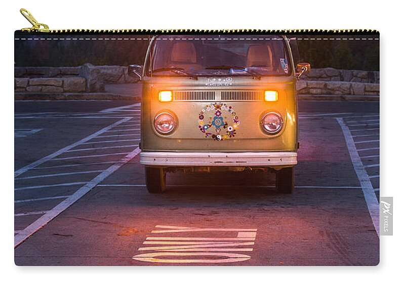 Tunnel View Zip Pouch featuring the photograph Buses Only by Richard Kimbrough
