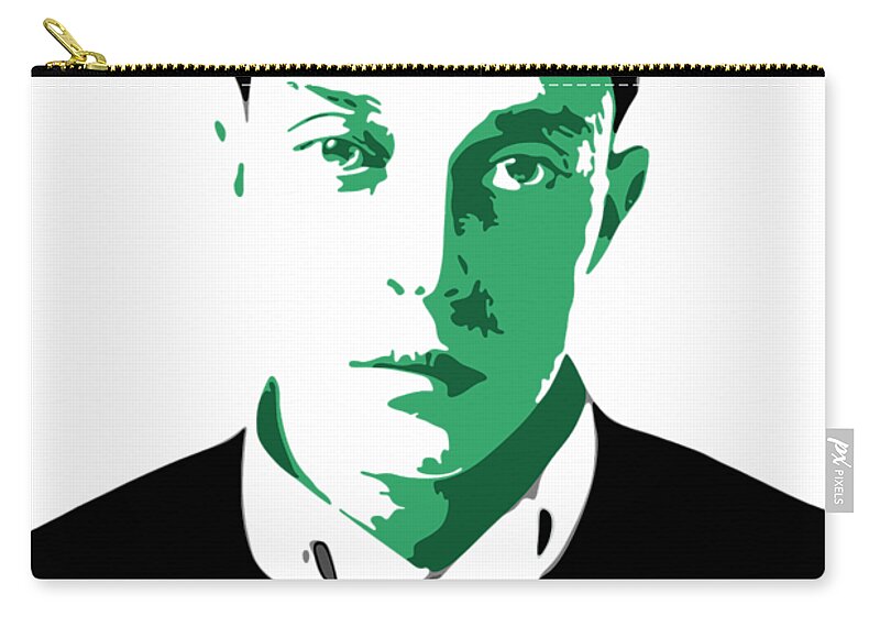 Buster Keaton Carry-all Pouch featuring the digital art Buster Keaton by DB Artist
