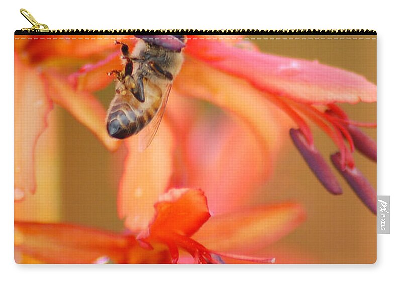Bee Carry-all Pouch featuring the photograph Busy Bee by Amy Fose