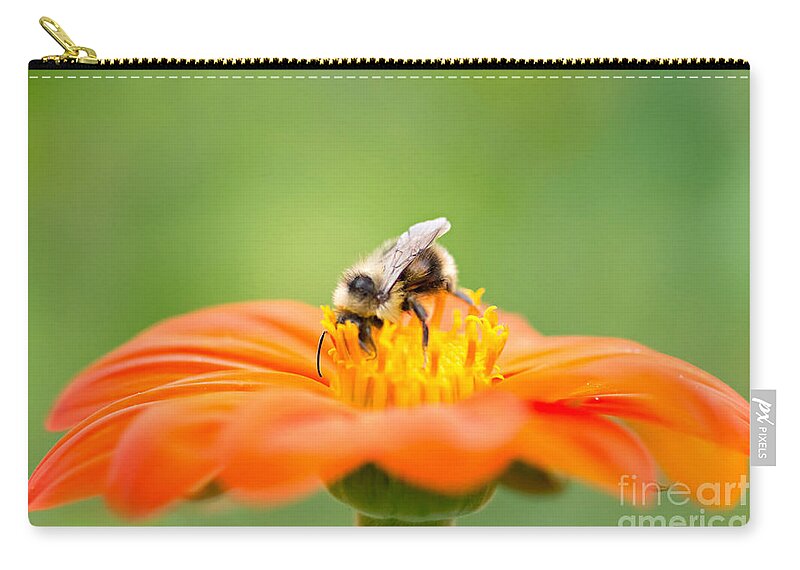 Bee Carry-all Pouch featuring the photograph Busy Bee by Susan Garver